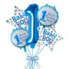 1st Birthday Boy Foil Balloon Set