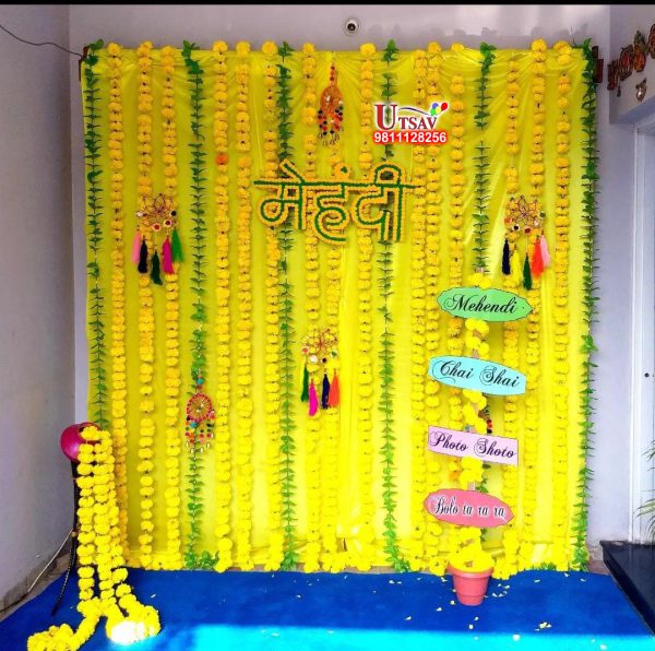 Mehndi Flower Backdrop