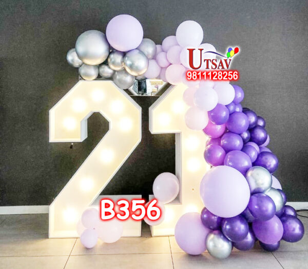 UBS 21st Birthday Decor #B356 21st Birthday Balloon Decoration
