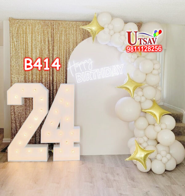 UBS 24th Birthday Decor #B414 24th Birthday Panel Decor