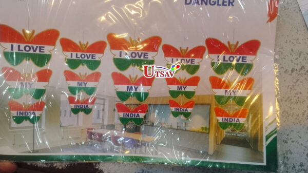Tri-Color Butterfly Hanging Frills