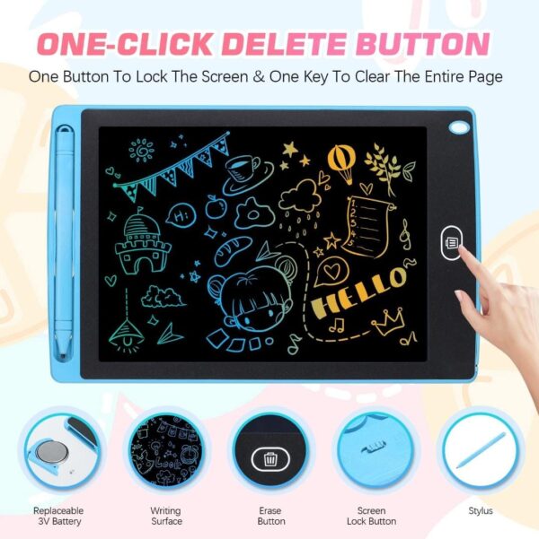 12" LCD Panel Colorful Writing Tablet - Image 2