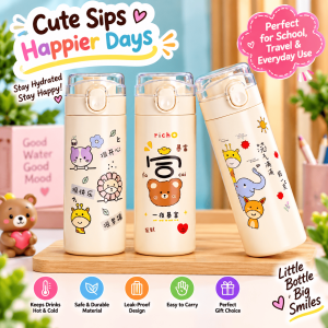 ANIMAL PRINTED GLASS BOTTLE